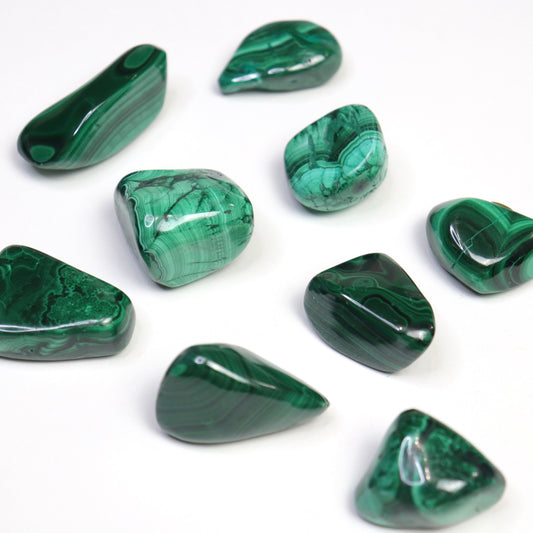 Malachite Tumbles - Crescents & Crystals