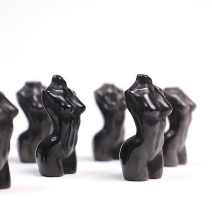 Obsidian Mini Bodies  - Crescents & Crystals