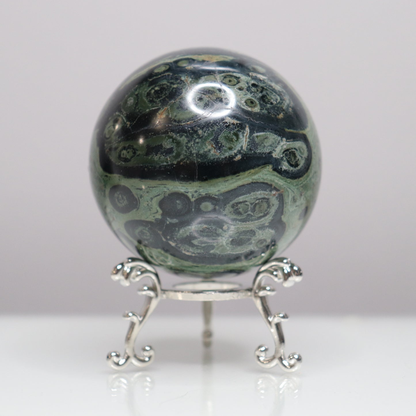 Kambaba Jasper Sphere - Crescents & Crystals