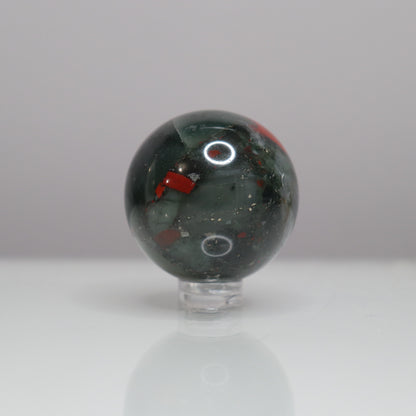 African Bloodstone Sphere- Crescents & Crystals