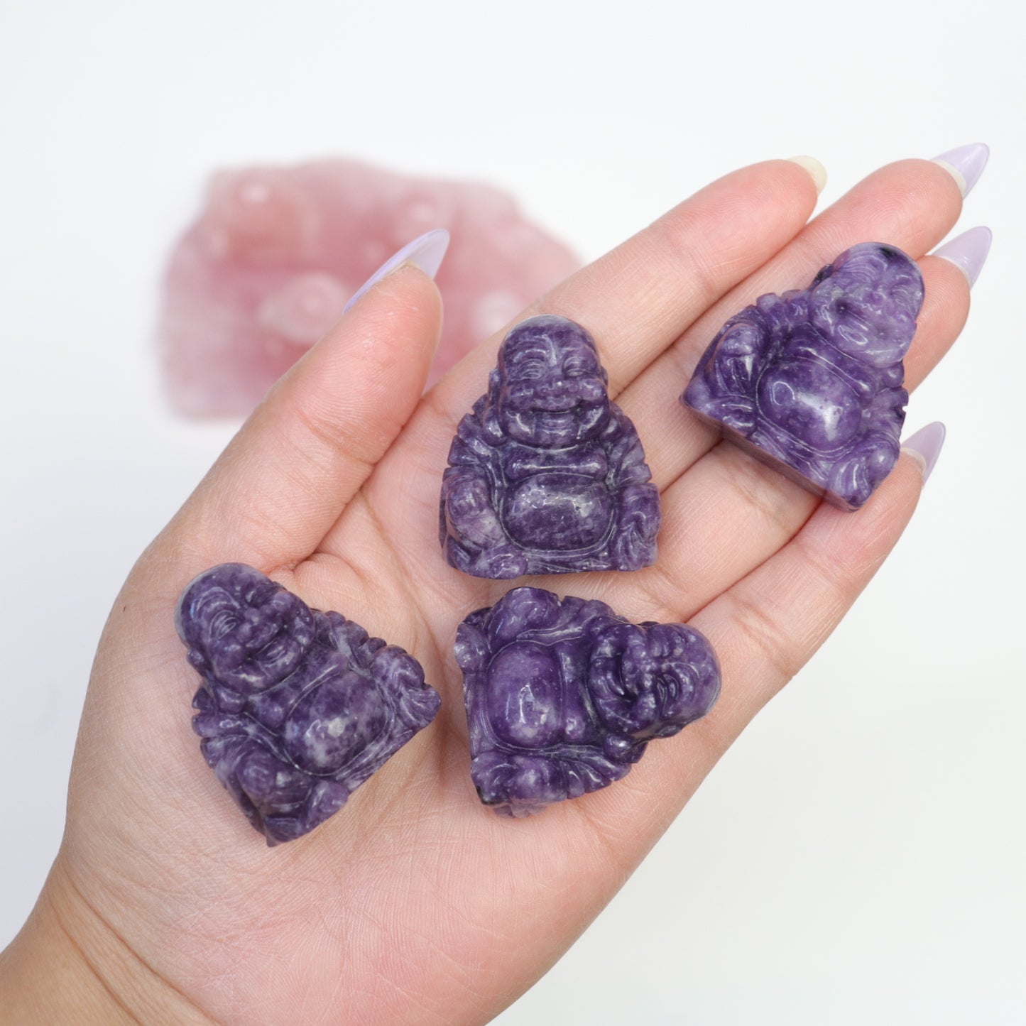 Lepidolite Buddha - Crescents & Crystals