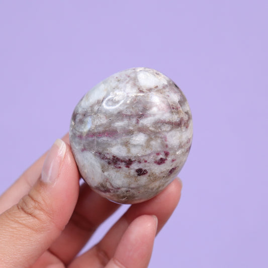 Rubellite Palm Stone - Crescents & Crystals