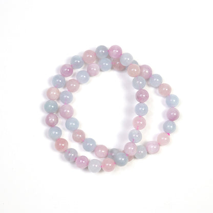 Morganite Bracelete - Crescents & Crystals