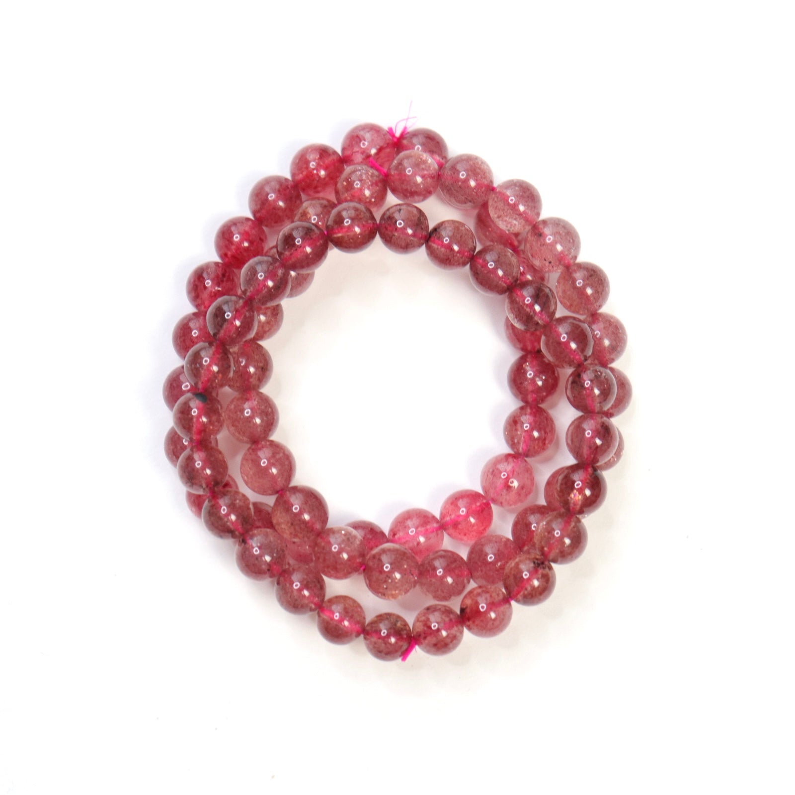 Strawberry Quartz Bracelets - Crescents & Crystals