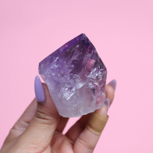 Amethyst Top Polished Point- Crescents & Crystals