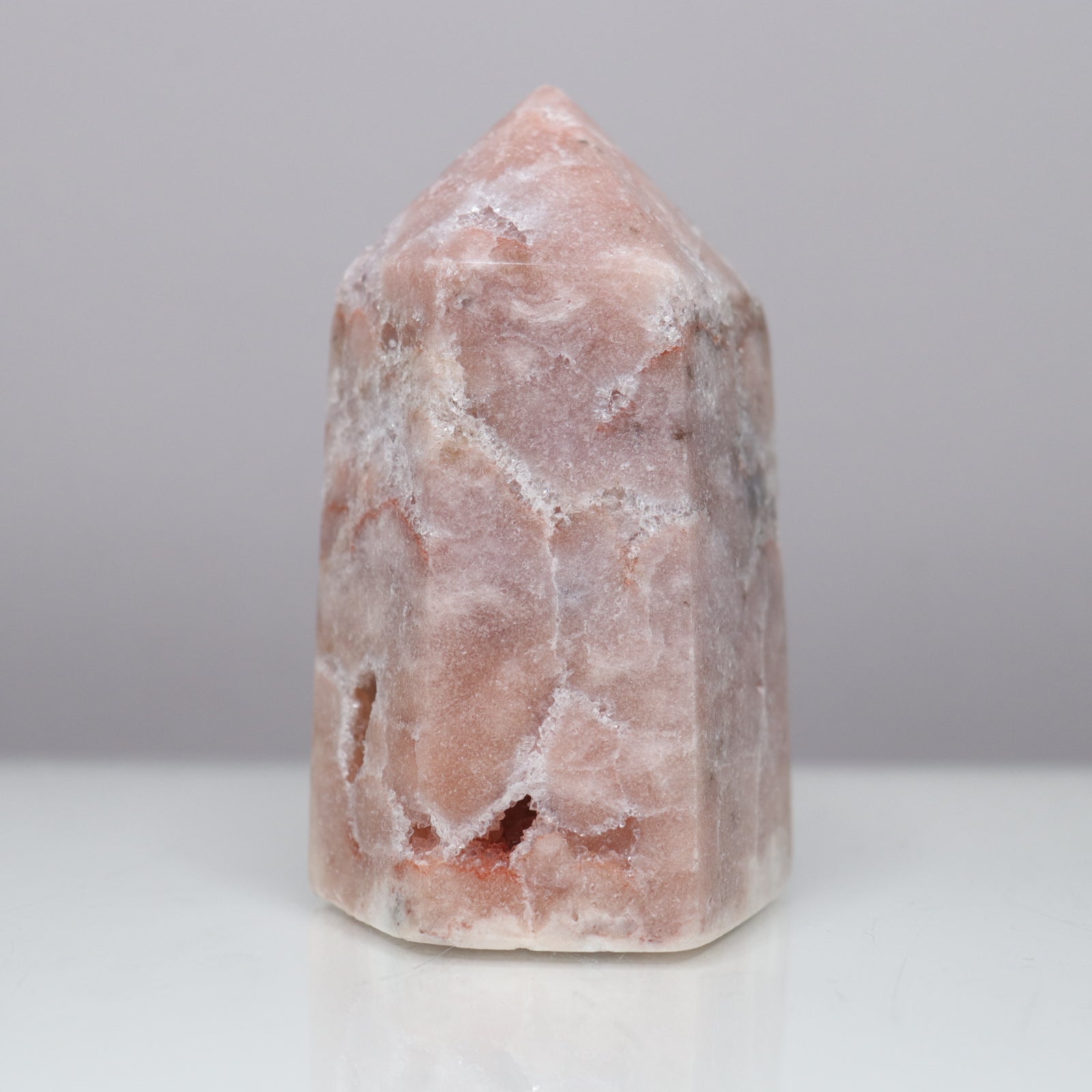 Pink Amethyst Tower- Crescents & Crystals