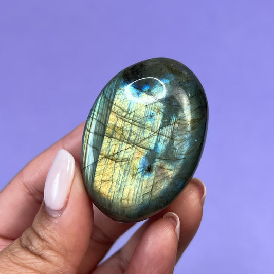 Labradorite Palm Stone - Crescents & Crystals