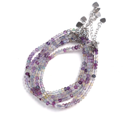 Faceted Fluorite Bracelets | 4mm
