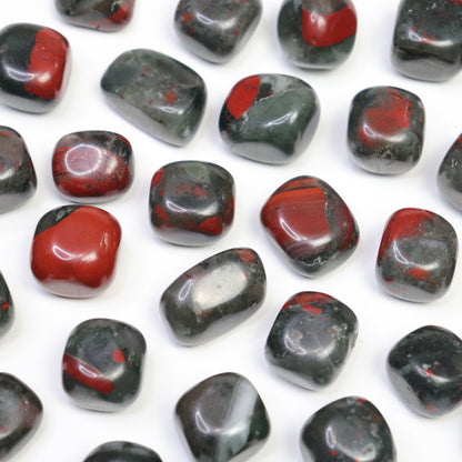 African Bloodstone tumble- Crescents & Crystals