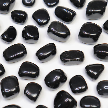 Black Obsidian Tumbles- Crescents & Crystals