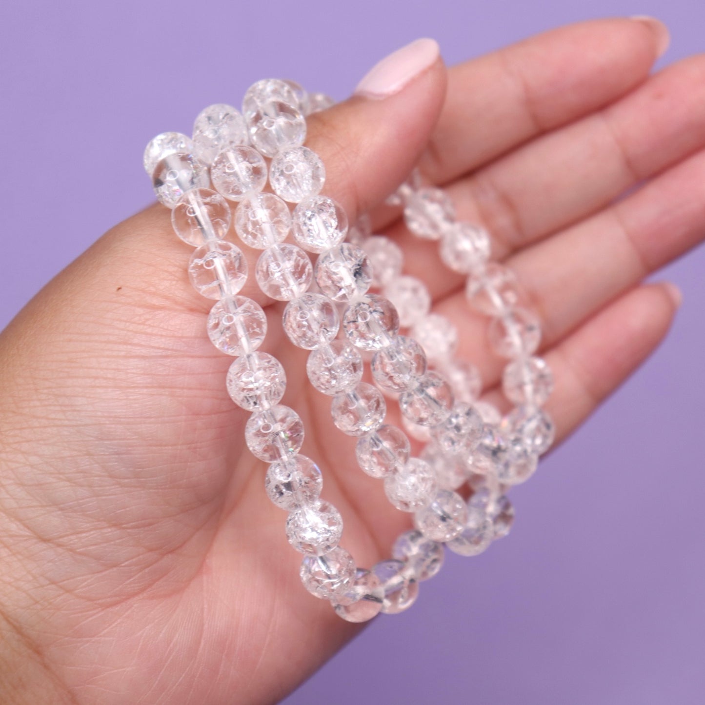 Fire & Ice Quartz Bracelet | 6-8mm