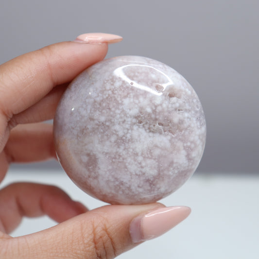 Flower Agate Round x Pink Amethyst | 12