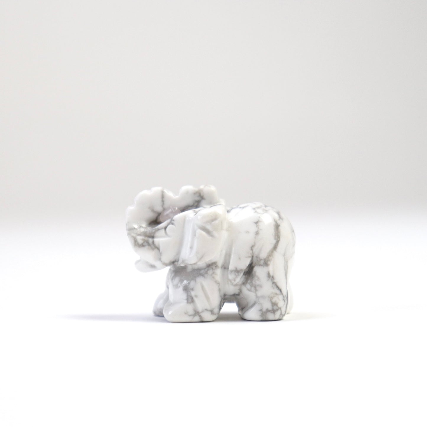 Howlite Elephant - Crescents & Crystals