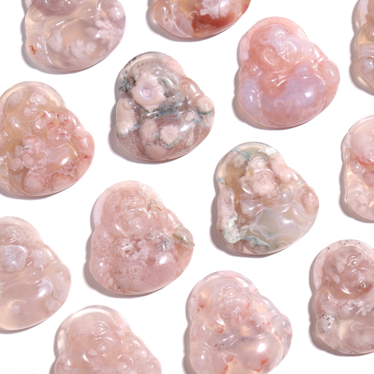 Flower Agate Buddhas