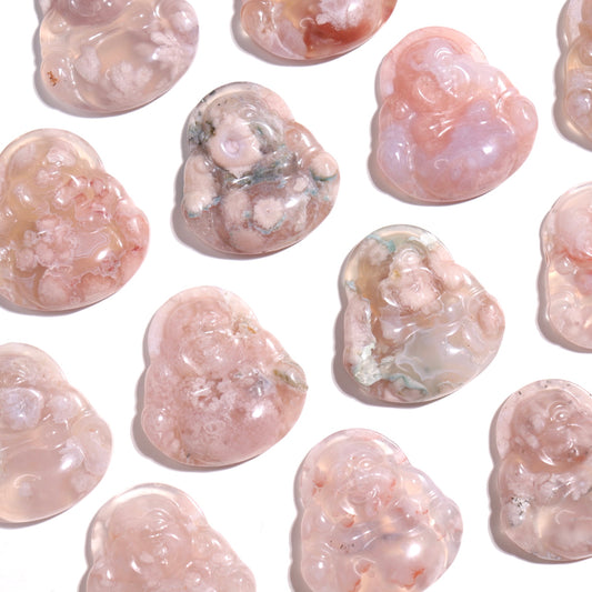 Flower Agate Buddhas