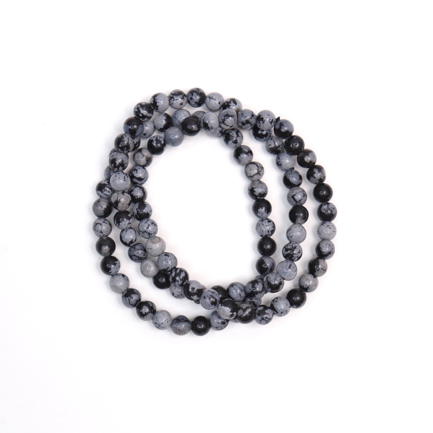 Snowflake Obsidian Bracelet | 6mm