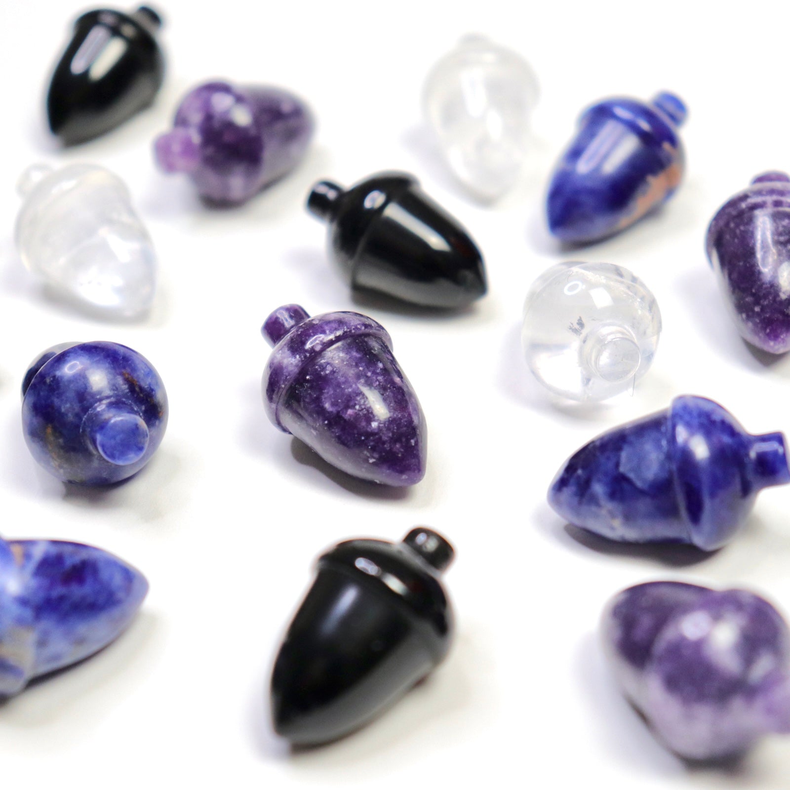 Crystal Acorns- Crescents & Crystals