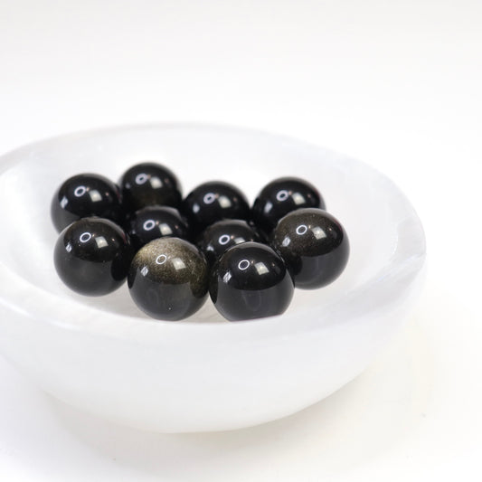 Golden Sheen Obsidian Sphere - Crescents & Crystals