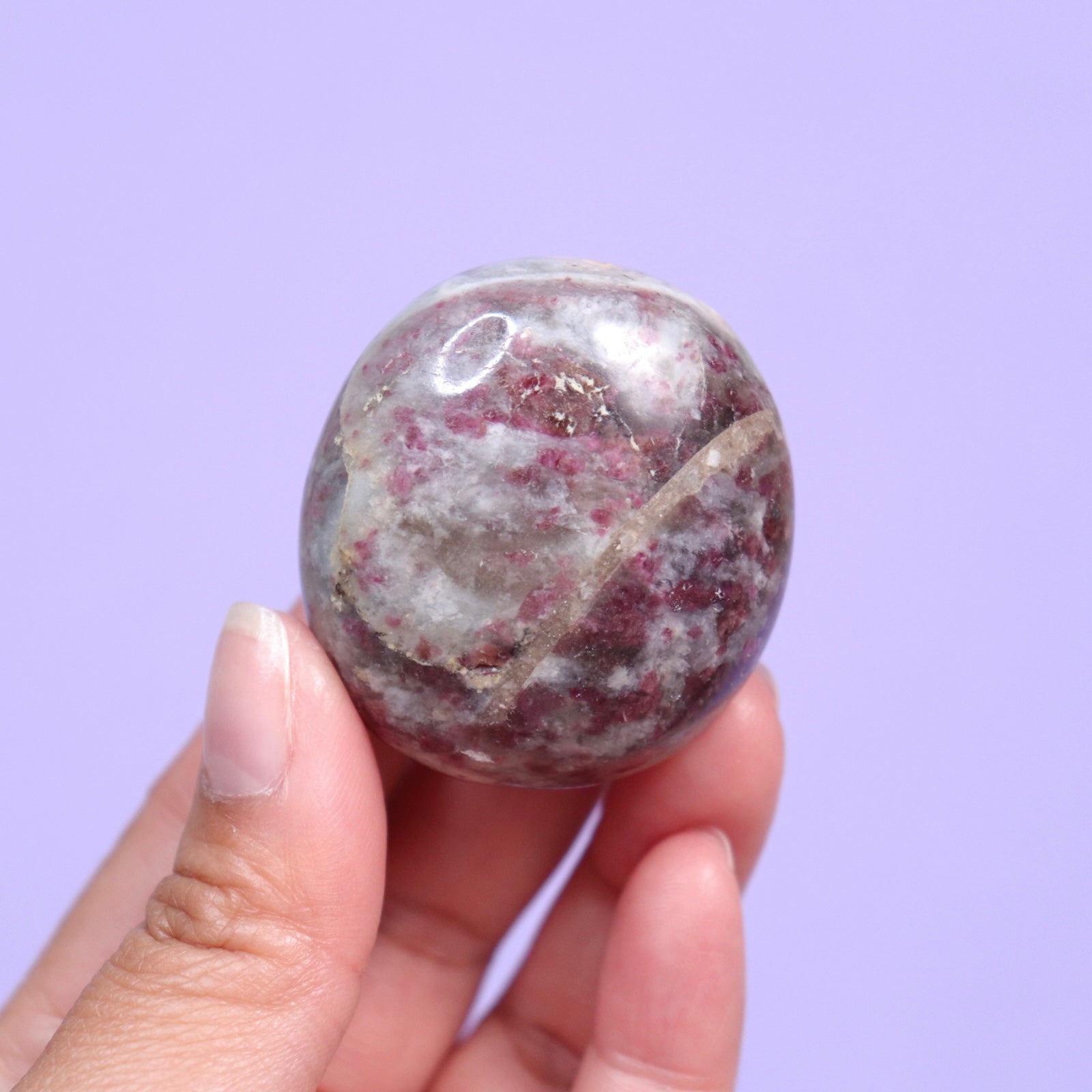 Rubellite Palm Stone  - Crescents & Crystals