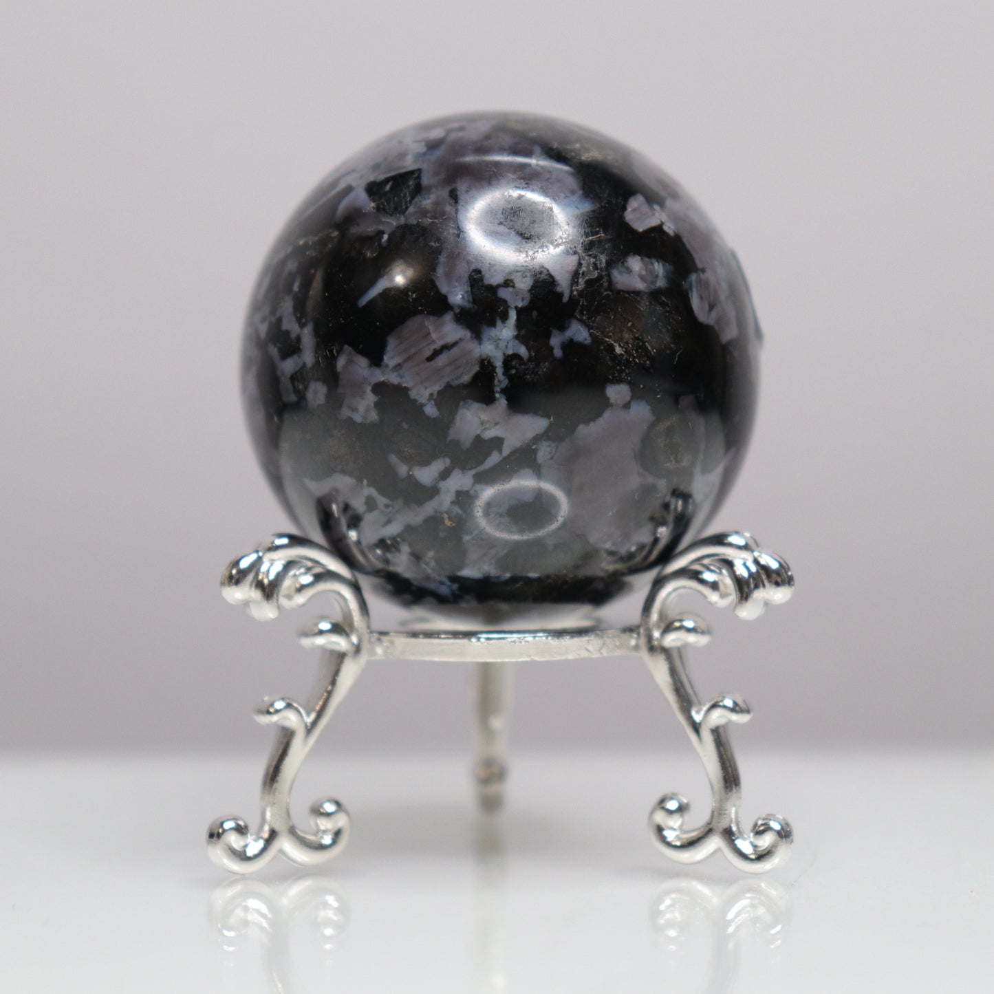 Indigo Gabbro Sphere - Crescents & Crystals