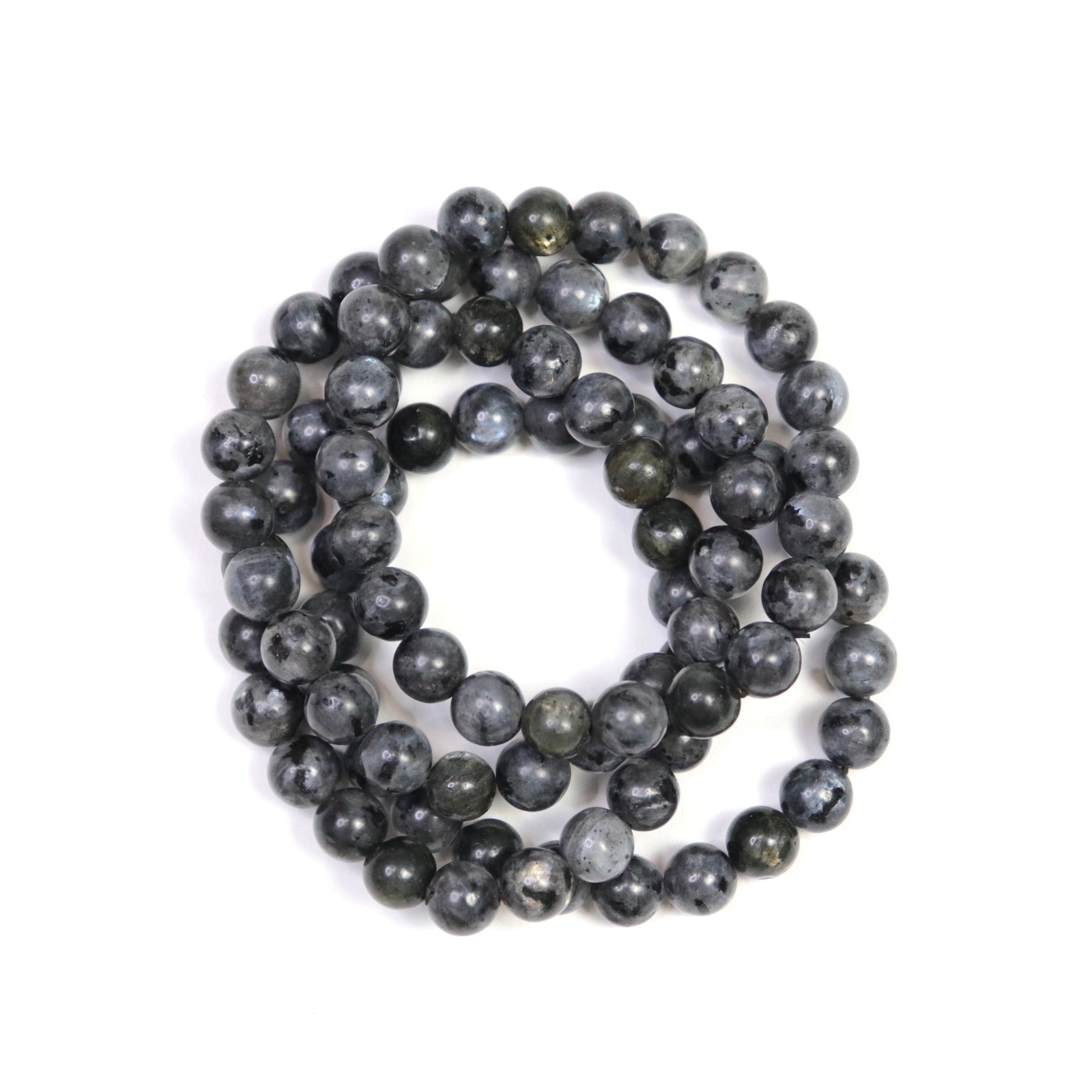 Larvakite Bracelet - Crescents & Crystals