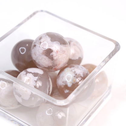 Flower Agate Spheres