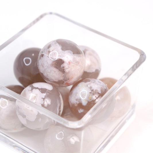 Flower Agate Spheres