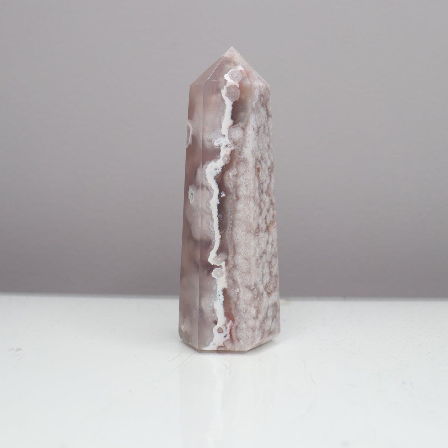 Flower Agate X Pink Amethyst Tower [5]