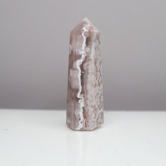 Flower Agate X Pink Amethyst Tower [5]