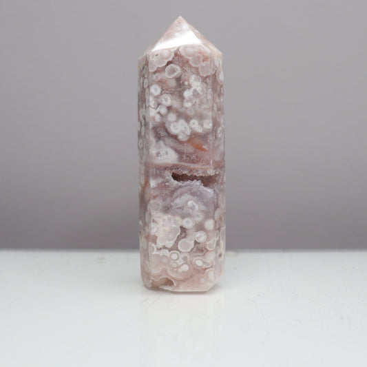 Flower Agate X Pink Amethyst Tower [9]