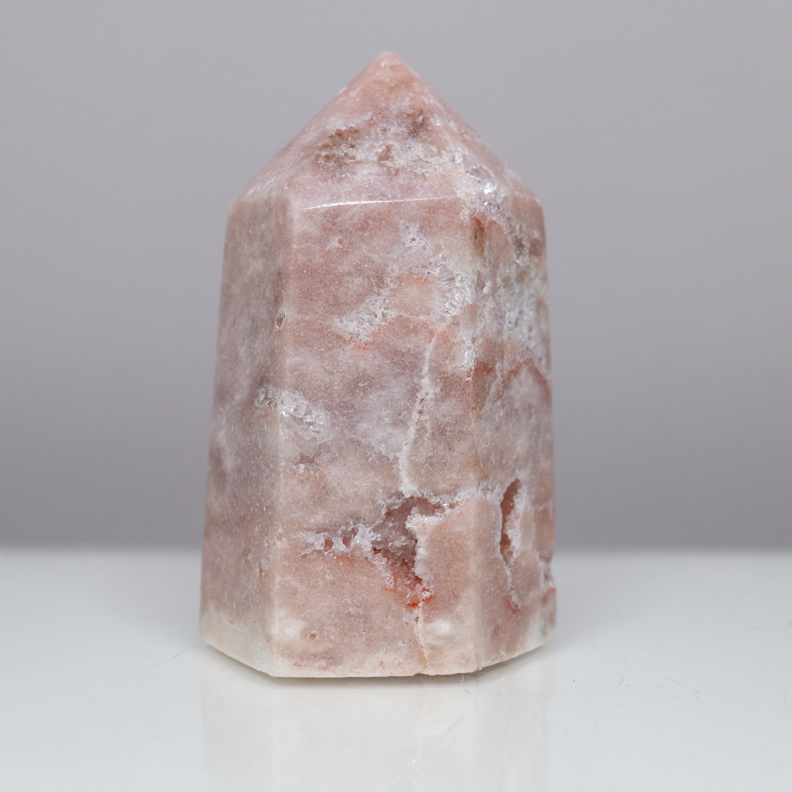 Pink Amethyst Tower- Crescents & Crystals