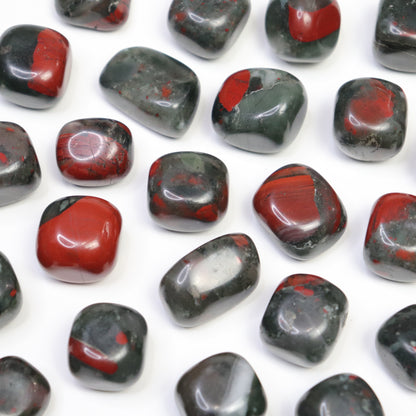 African Bloodstone tumble- Crescents & Crystals