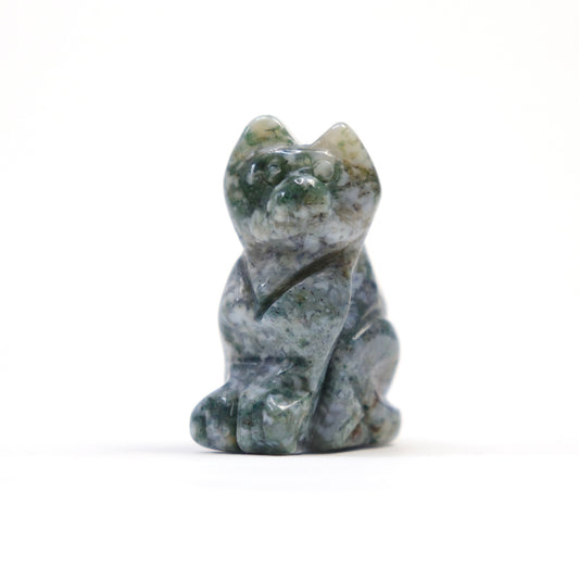 Moss Agate Cat 1.5" [2]