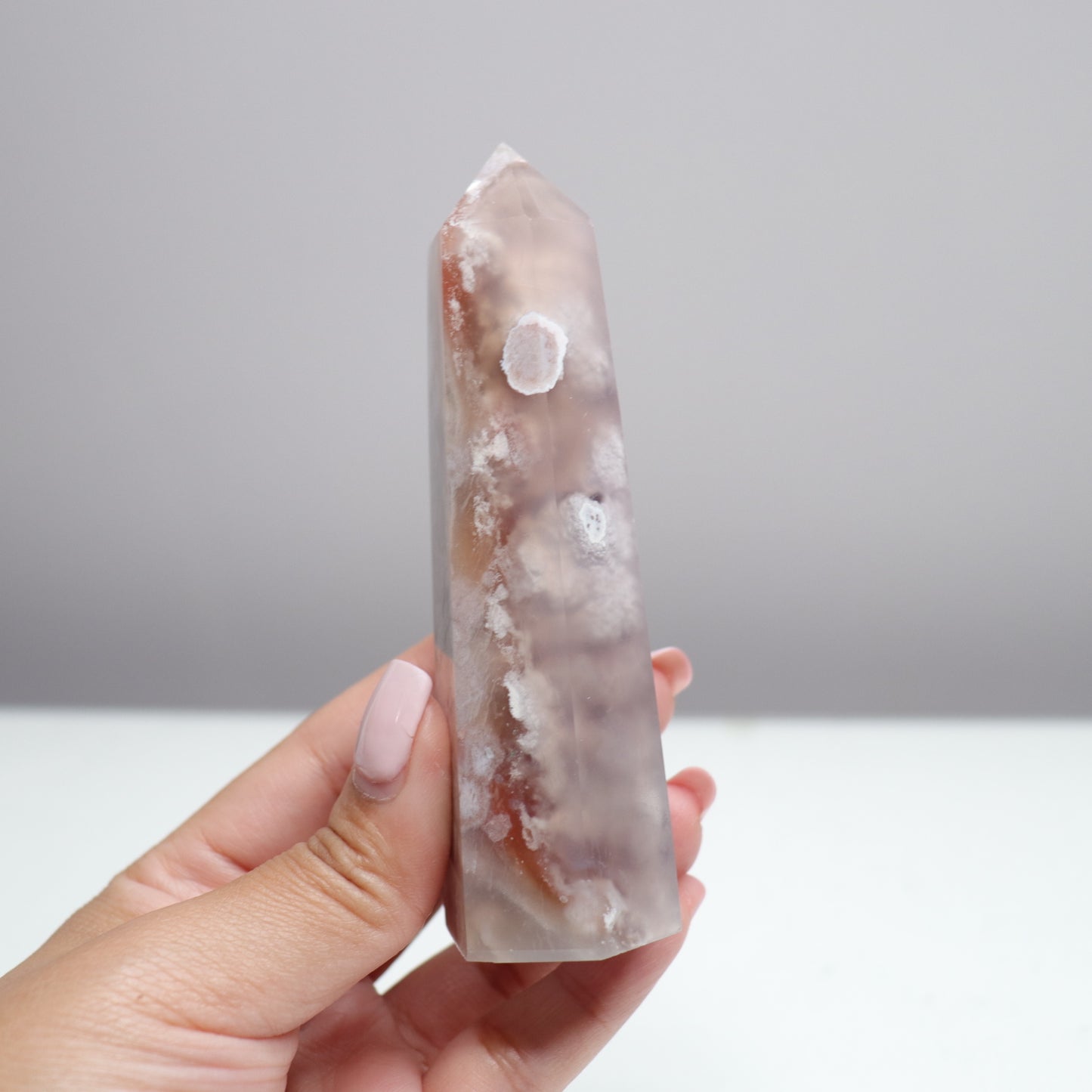 Flower Agate X Pink Amethyst Tower [5]