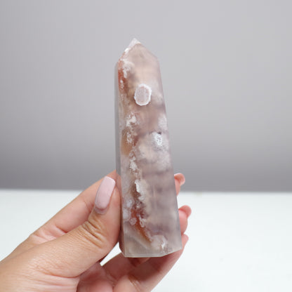 Flower Agate X Pink Amethyst Tower [5]