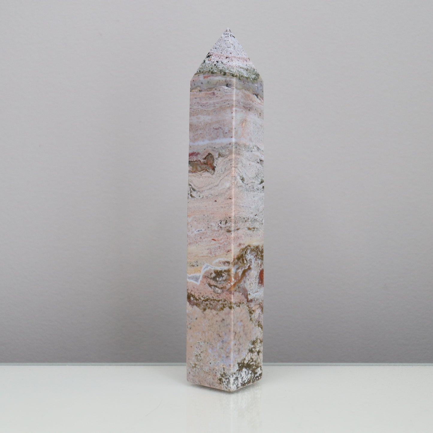 Ocean Jasper Tower  - Crescents & Crystals
