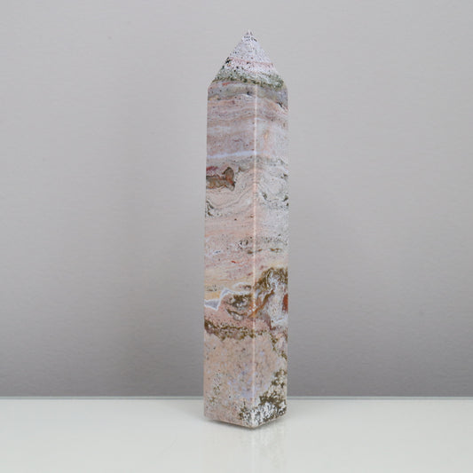 Ocean Jasper Tower  - Crescents & Crystals