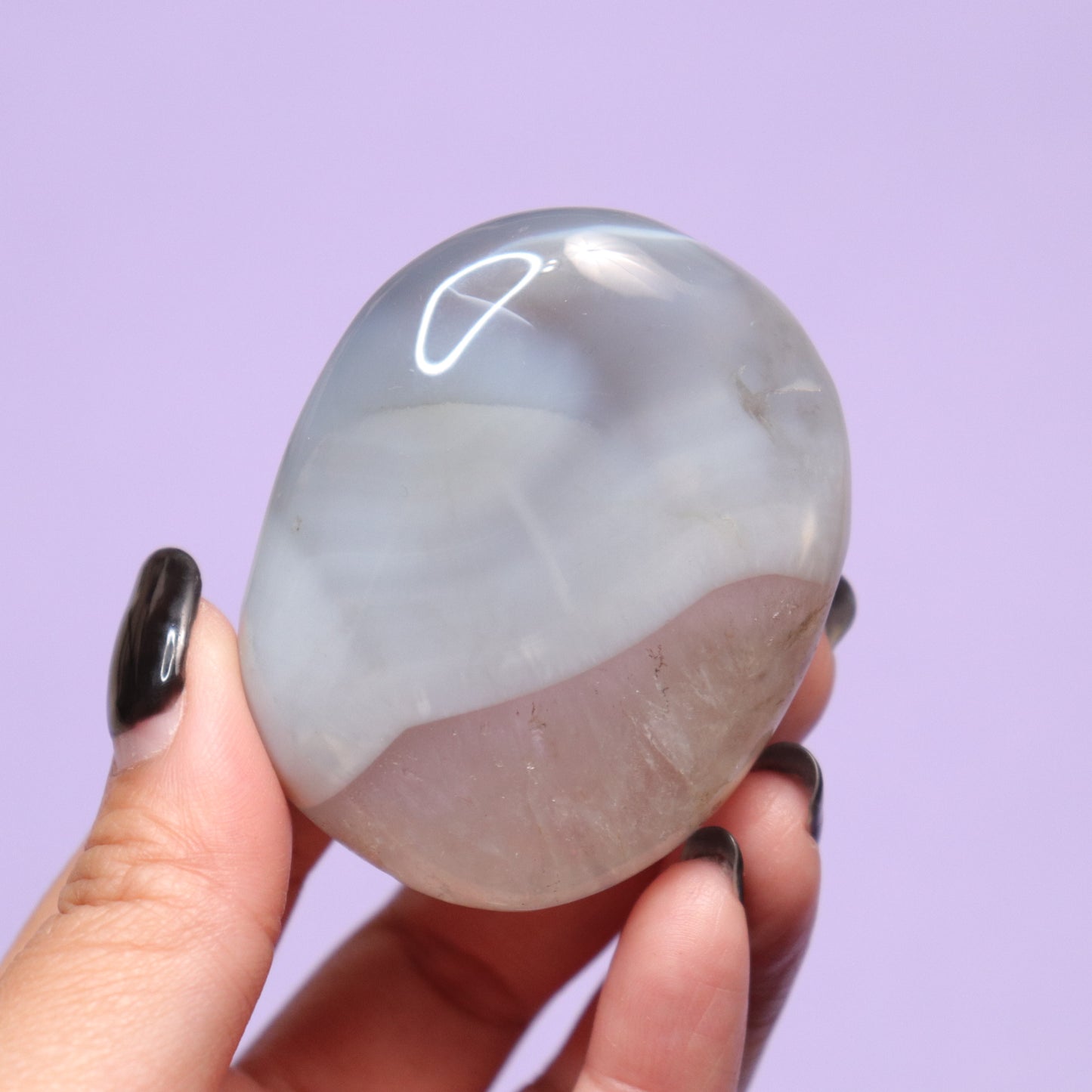 Agate Palm Stone w/Quartz [1]
