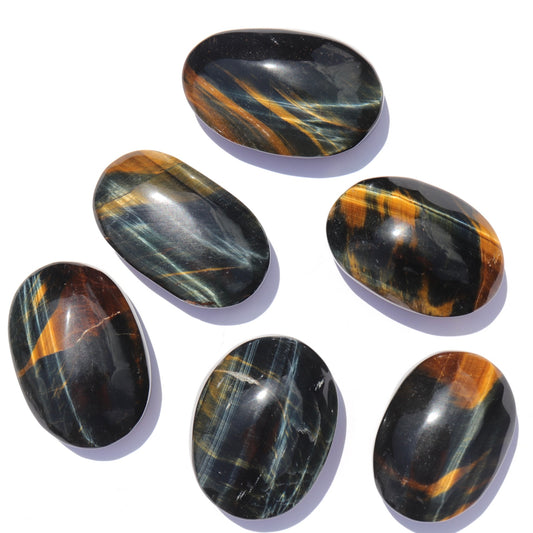 Blue Tiger Eye Palm Stones