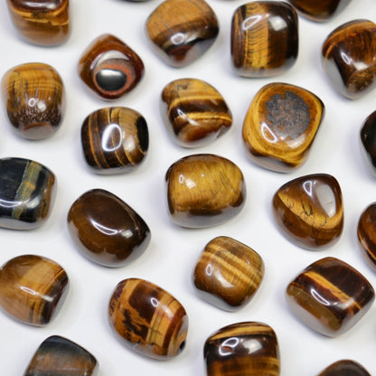 Tiger Eye Tumbles - Crescents & Crystals