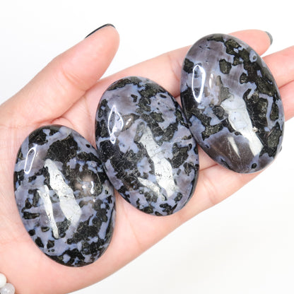 Indigo Gabbro Palm Stones [Mystic Merlinite]