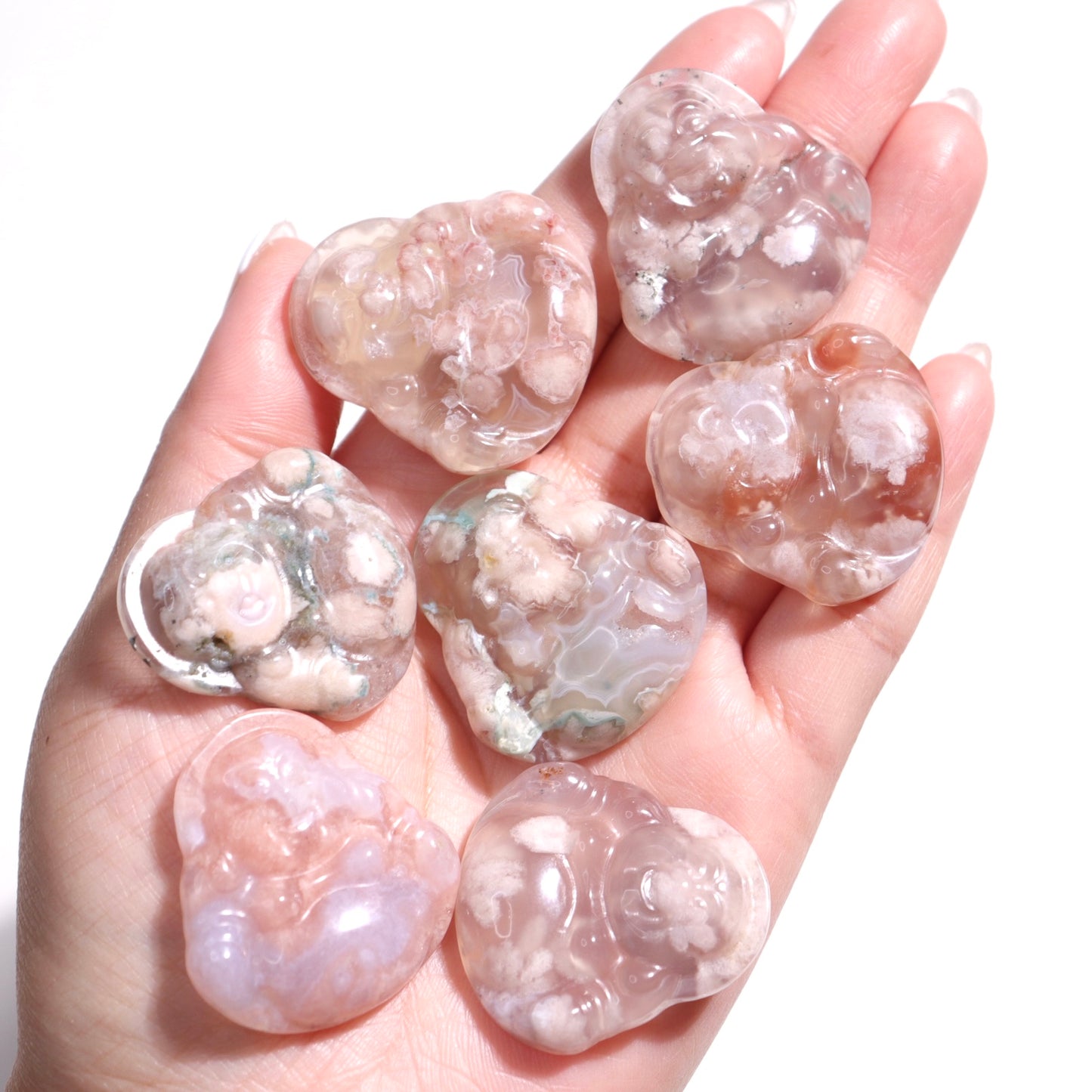 Flower Agate Buddhas