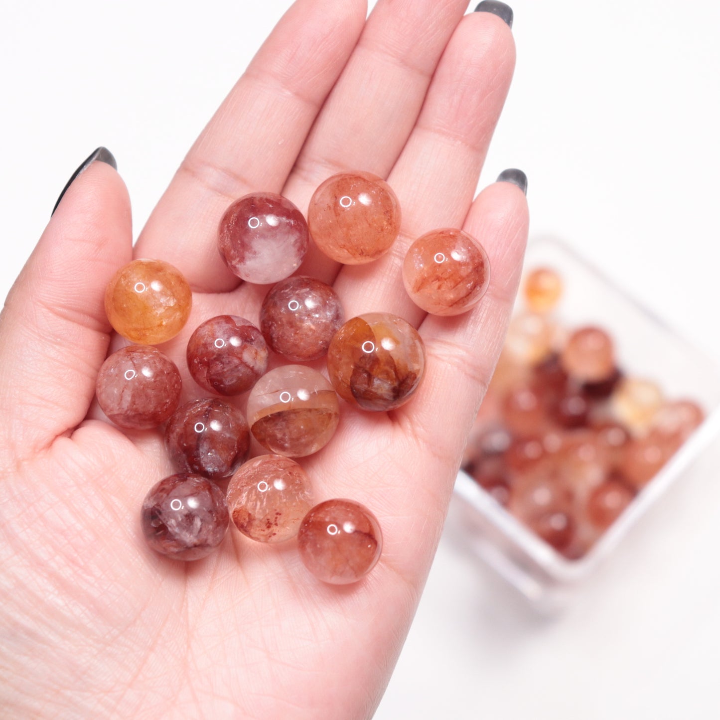 Red Hematoid Mini Spheres [15-17mm]
