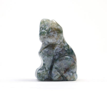 Moss Agate Cat 1.5" [2]
