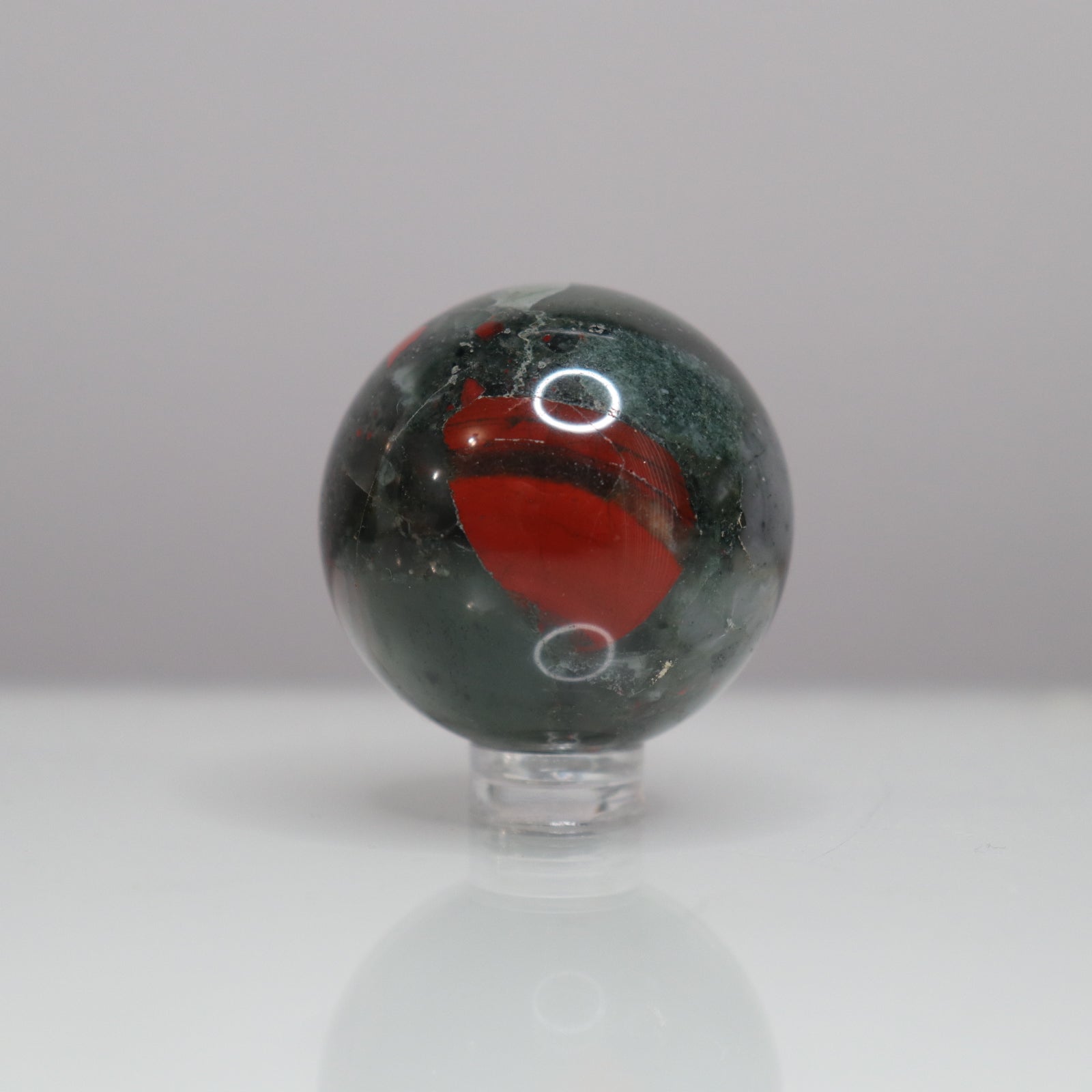 African Bloodstone Sphere- Crescents & Crystals