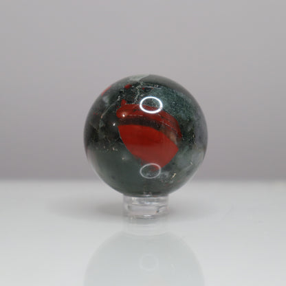 African Bloodstone Sphere- Crescents & Crystals
