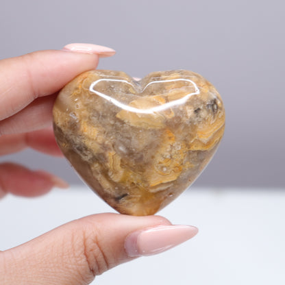 Crazy Lace Agate Heart | 12
