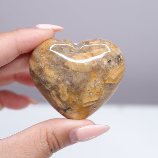 Crazy Lace Agate Heart | 12