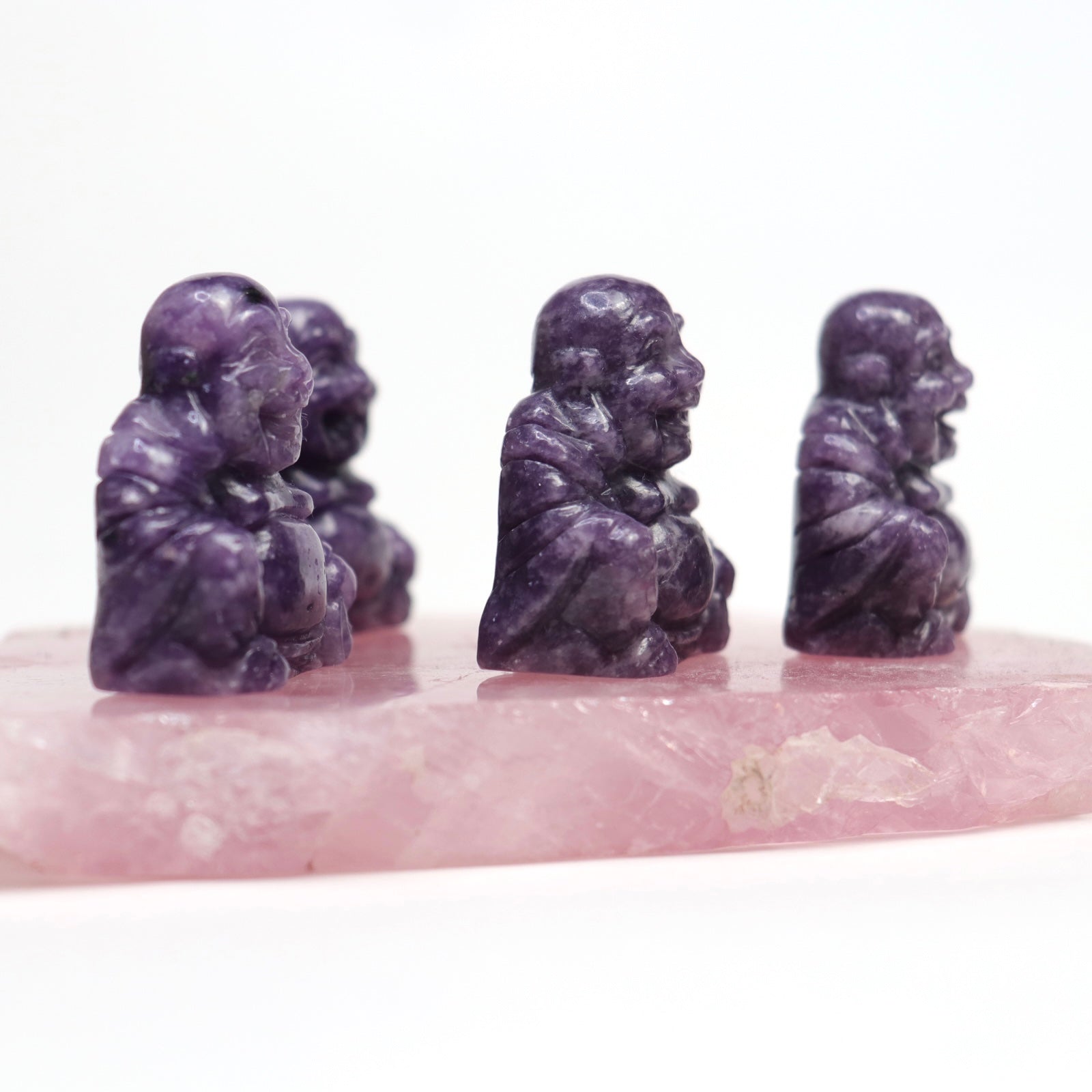 Lepidolite Buddha - Crescents & Crystals