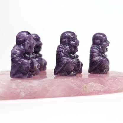 Lepidolite Buddha - Crescents & Crystals